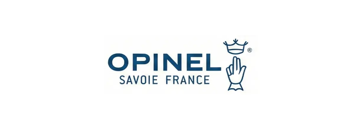 Logo Opinel Savoie France avec main et couronne